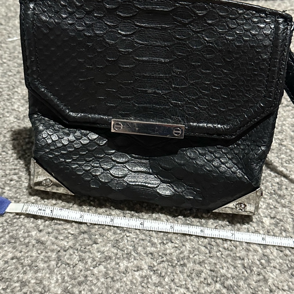 Alexander Wang Marion Python Embossed Black Silve… - image 15